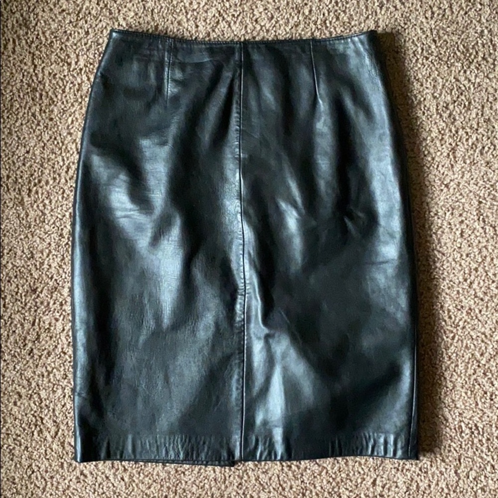 Sienna Studio black leather skirt